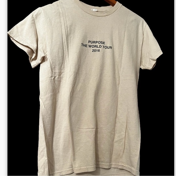 PURPOSE THE WORLD TOUR 2016 BIEBER 6 T-SHIRT Sz Small Gildan Heavy Cotton - Picture 3 of 8